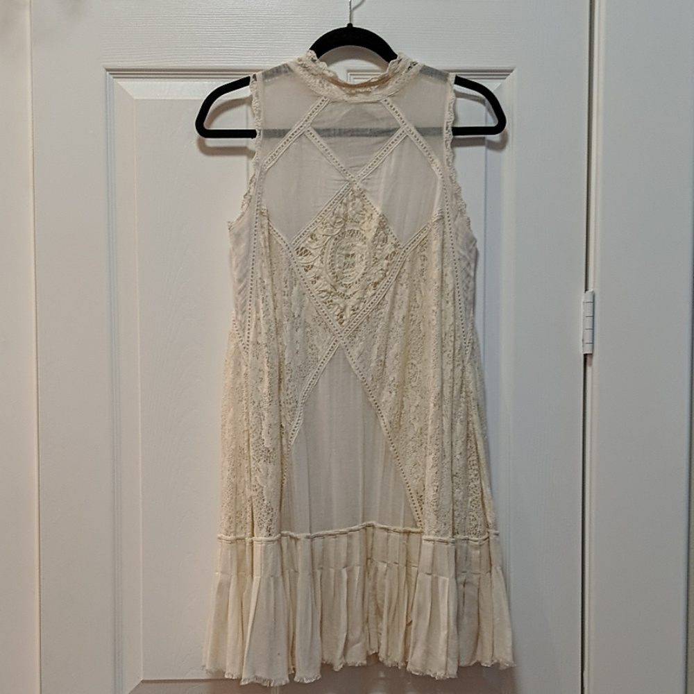 Anthropologie vintage lace drop waist dress